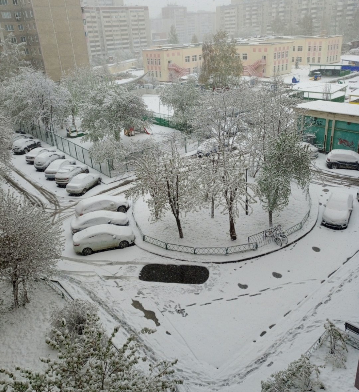 Свердловчане радуются и грустят из-за майского снегопада: фото