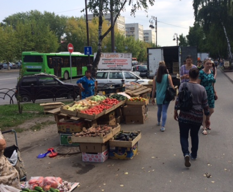 Самые главные конкуренты пенсионеров в борьбе за покупателя — организованные овощные лотки, которые устраивают предприимчивые выходцы из Средней Азии