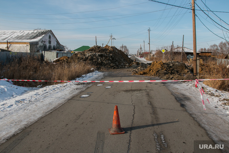 Место коммунальной аварии по ул. Пролетарская в г. Шумиха