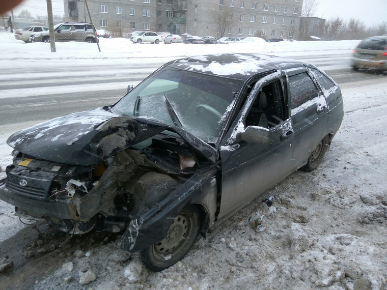 Автомобиль Максима Переплетчикова после аварии