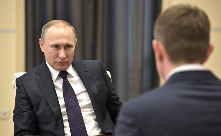 Уже историческая встреча еще министра экономики Москвы Максима Решетникова с Владимиром Путиным