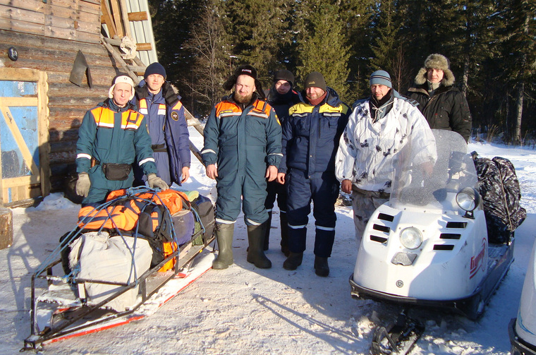 Команда спасателей Ивдельского ПСО, вызволившая судью Андреева с перевала Дятлова
