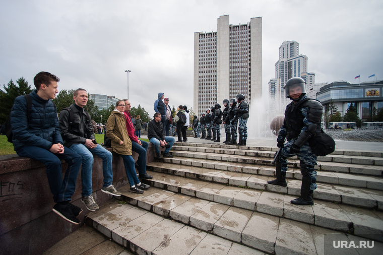 Несанкционированная акция против изменения пенсионной системы