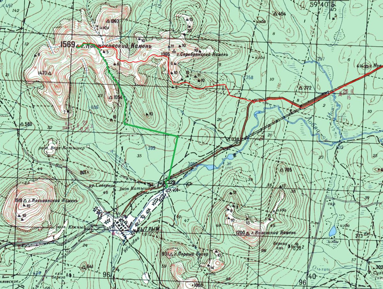 Марафонская трасса на карте обозначена зеленой линией