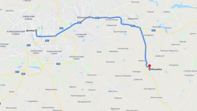 Донецк и Иловайск разделяет всего 40 километров