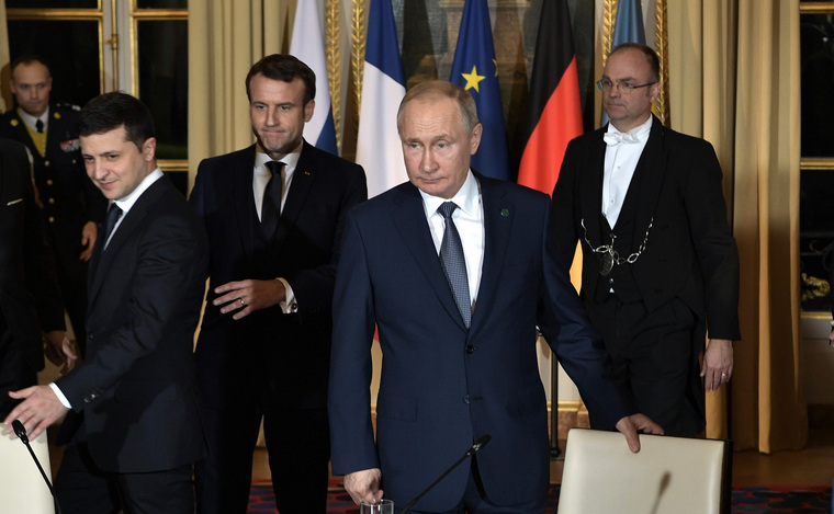 Владимир Путин и Владимир Зеленский встречались лишь однажды на переговорах в «нормандском формате»