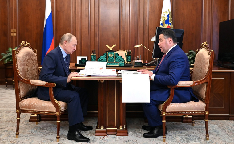 Владимир Путин похвалил Тверскую область за экономические показатели
