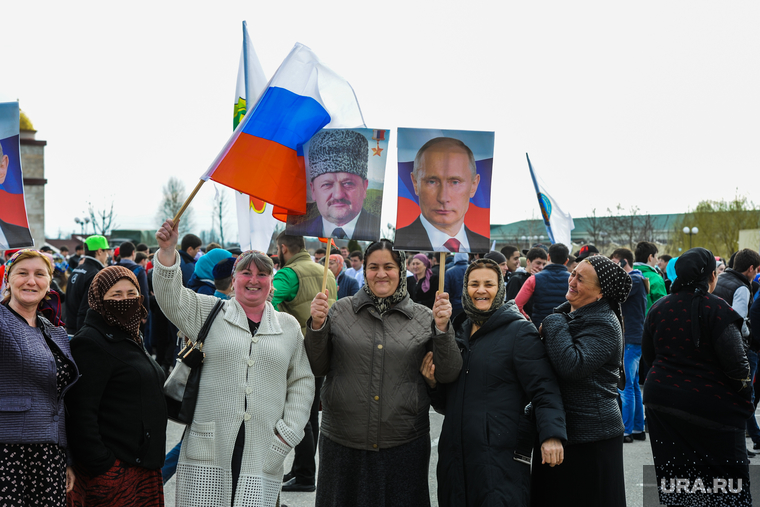 Поддержка президента РФ Владимира Путина в Чечне почти 100-процентная