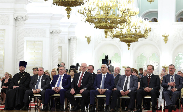 В Георгиевском зале Кремля — почетные гости и обладатели Госпремий прошлых лет