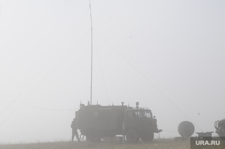 Граница Россия-Казахстан. Челябинск., военная техника, туман