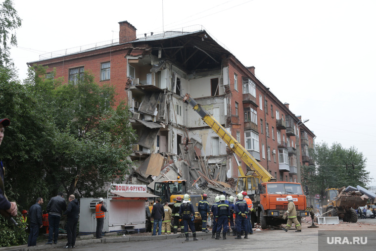 Пермь. Обрушение жилого дома., обрушение дома
