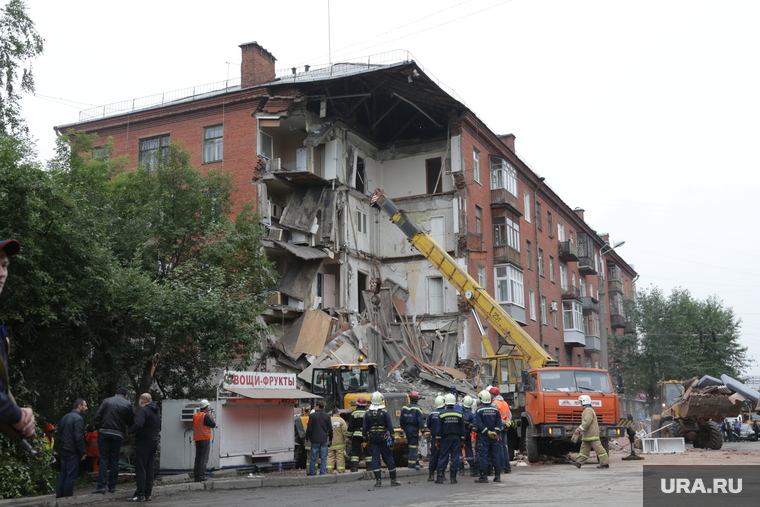 Пермь. Обрушение жилого дома., обрушение дома