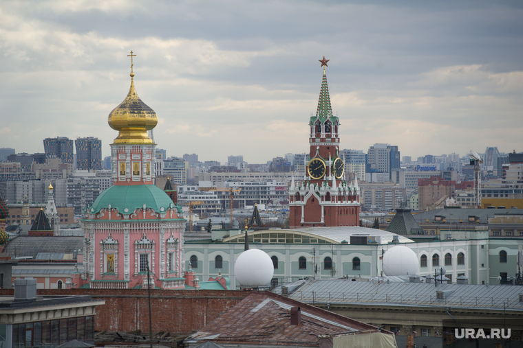 Виды. Москва, спасская башня, город москва, кремль