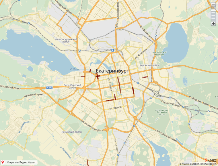 Показать на карте город екатеринбург