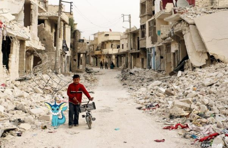 Покемоны помогают детям, потерявшимся в сирийской войне