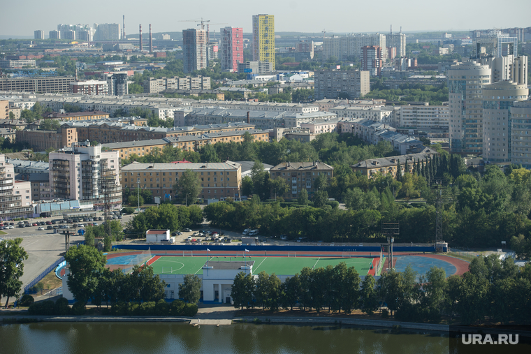 Виды Екатеринбурга, городской пейзаж, стадион динамо