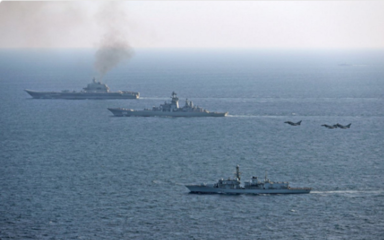 Королевский военно-морской флот Великобритании наблюдает за передвижениями «Адмирала Кузнецова»