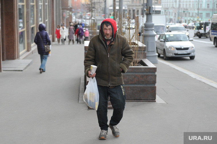 Клипарт. Москва, бездомный, нищий
