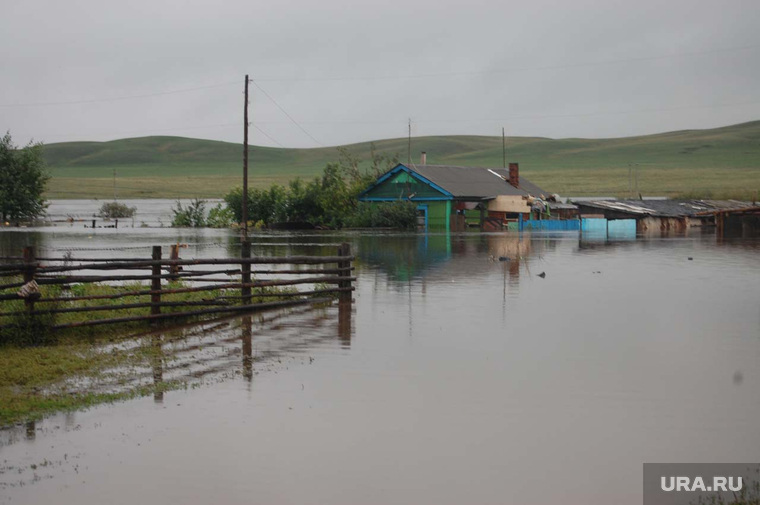 Клипарт. Челябинск, деревня, село, наводнение, потоп