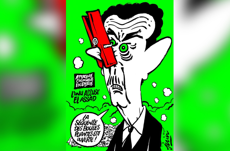 Charlie Hebdo выпустил карикатуру на химатаку в Сирии