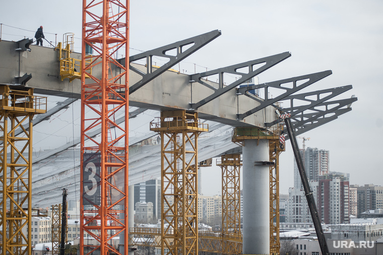 Реконструкция Центрального стадиона. Екатеринбург, реконструкция центрального стадиона, крыша центрального стадиона, стройка