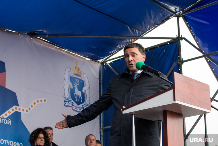 Открытие моста через реку Надым. ЯНАО, портрет, кобылкин дмитрий