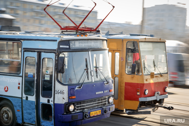 Общественный транспорт Екатеринбурга, икарус, автобус, трамвай