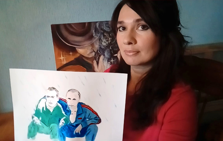 Художница изобразила Путина и Медведева в новом образе