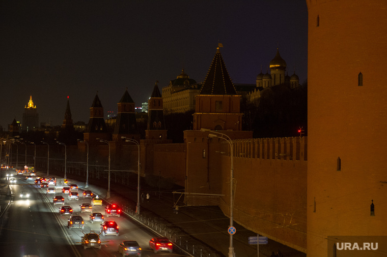 Отключение подсветки Кремля в рамках акции "Час Земли". Москва, час земли, кремль, отключение электричества