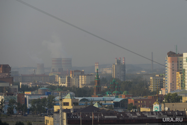 Смог над городом. Челябинск, смог, выбросы, неблагоприятные метеоусловия, нму