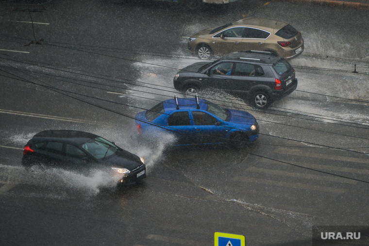 Ливень в Челябинске, погода, авто, ливень, климат, дождь