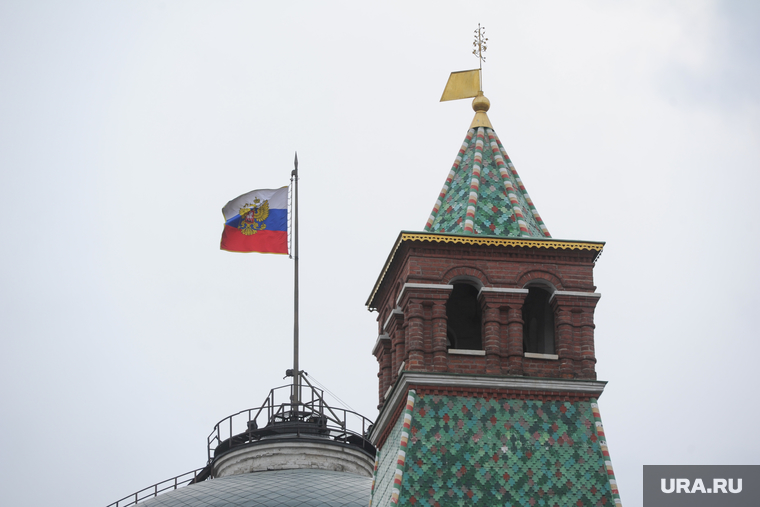 Клипарт. Москва, флаг, кремль