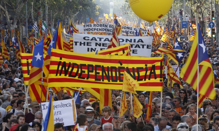 Подавляющее большинство жителей Каталонии мечтает отделиться от Испании