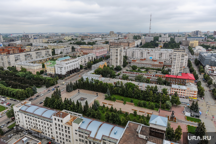Виды Челябинска, город, вид сверху