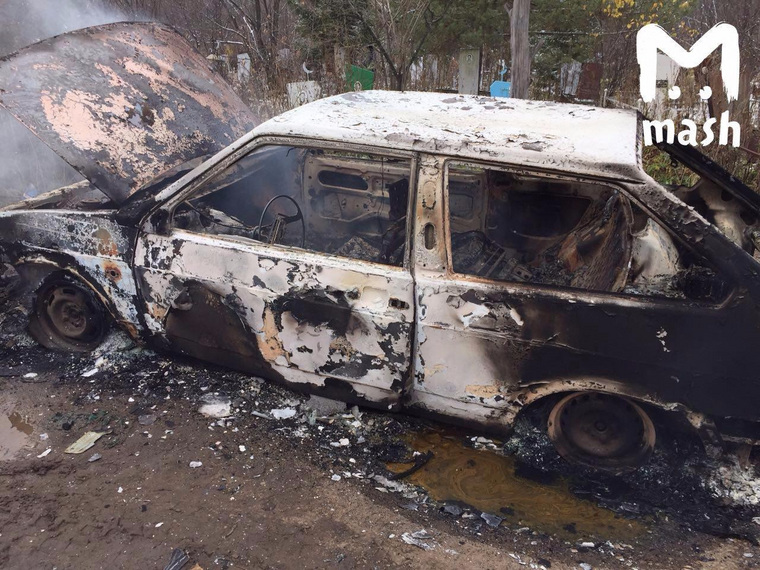 Похитители бросили и сожгли свою машину