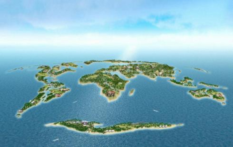 Искусственные острова в Персидском заливе напоминают карту Земли