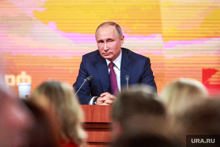 Ежегодная итоговая пресс-конференция президента РФ Владимира Путина. Москва