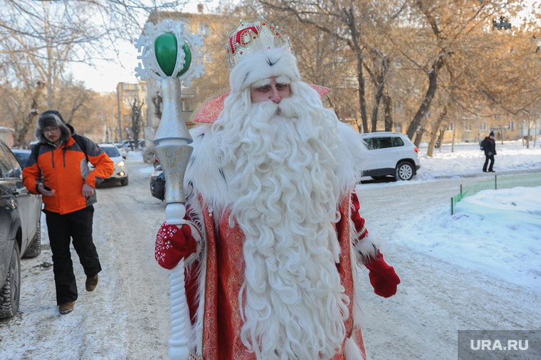Настоящий Дед Мороз из Великого Устюга в спецшколе-интернате 12. Челябинск, зима, дед мороз