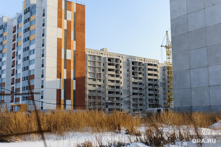 Россия. 12 декабря 2017. Чурилово Lake City. Уголовное дело о хищении средств дольщиков «Речелстроя», строительство жилых домов в микрорайоне Чурилово Lake City. Челябинск, Чурилово Lake Cit, стройка