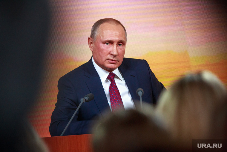 Ежегодная итоговая пресс-конференция президента РФ Владимира Путина. Москва