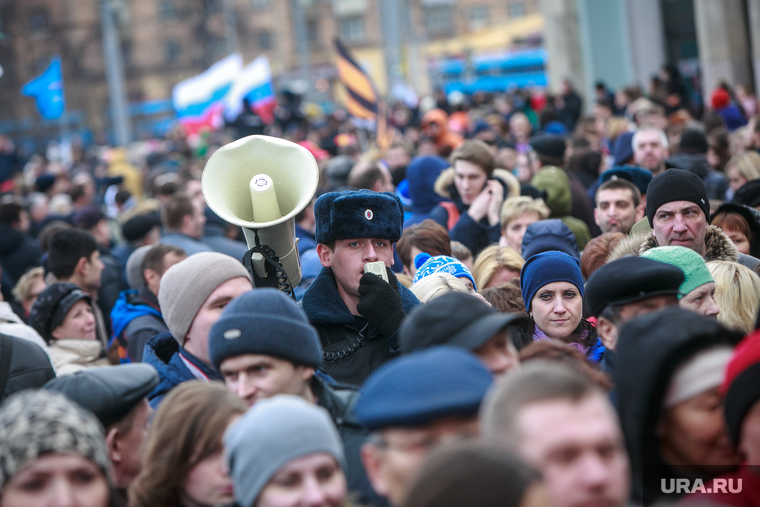 Годовщина присоединения Крыма, митинг у МГУ. Москва, митинг, 18 марта