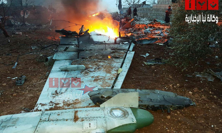 Самолет подбили в провинции Идлиб