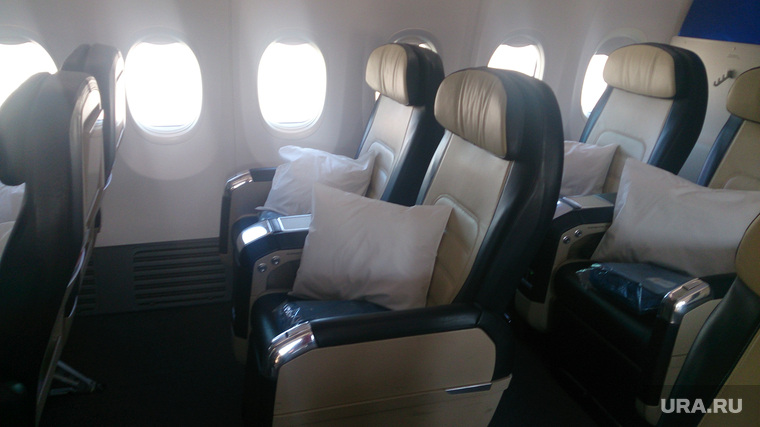 Флайдубай, полет бизнес-классом на самолете Боинг-737-800 в Дубай, ОАЭ. 4-7 мая 2014, бизнес-класс, салон самолета