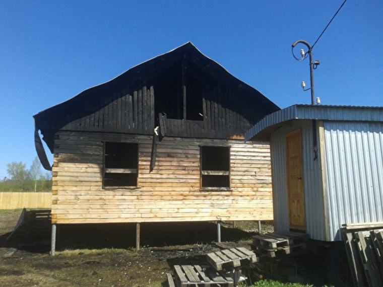 В пожаре никто не пострадал, но дом восстановлению не подлежит