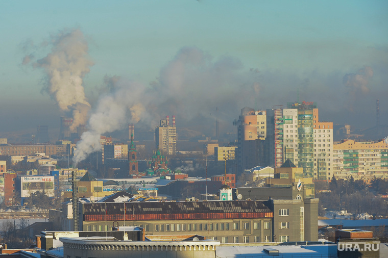 Смог над городом. Неблагоприятная экологическая обстановка. Челябинск, смог, неблагоприятные метеоусловия, челябинск, экология