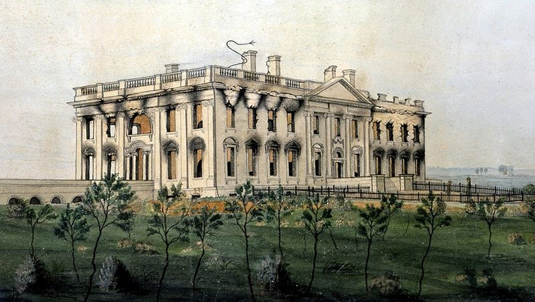Белый дом в Вашингтоне после пожара 1814 года