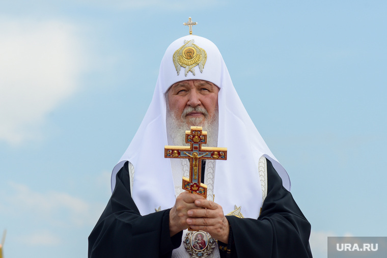 Патриарх Кирилл в Кургане на церемонии освящения закладного камня Троицкого храма, патриарх, патриарх кирилл, православие