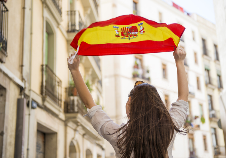 Клипарт depositphotos.com, барселона, флаг испании, достопримечательности испании