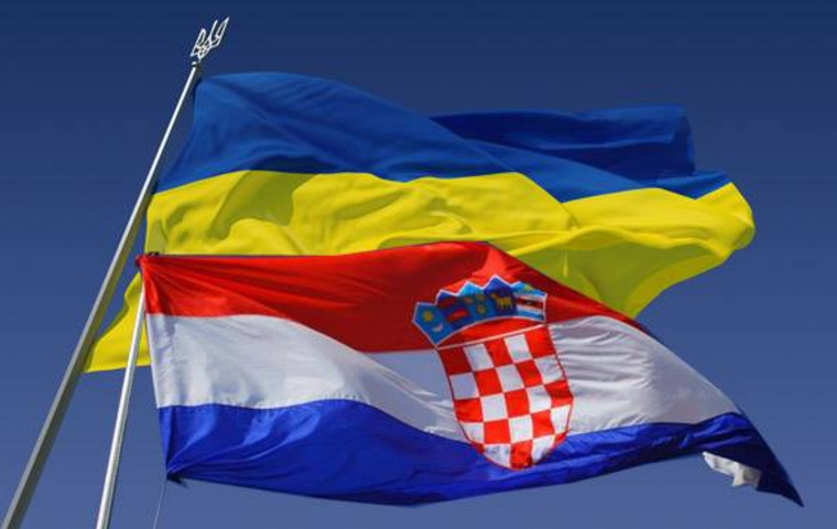 Украина поддержала сборную Хорватии