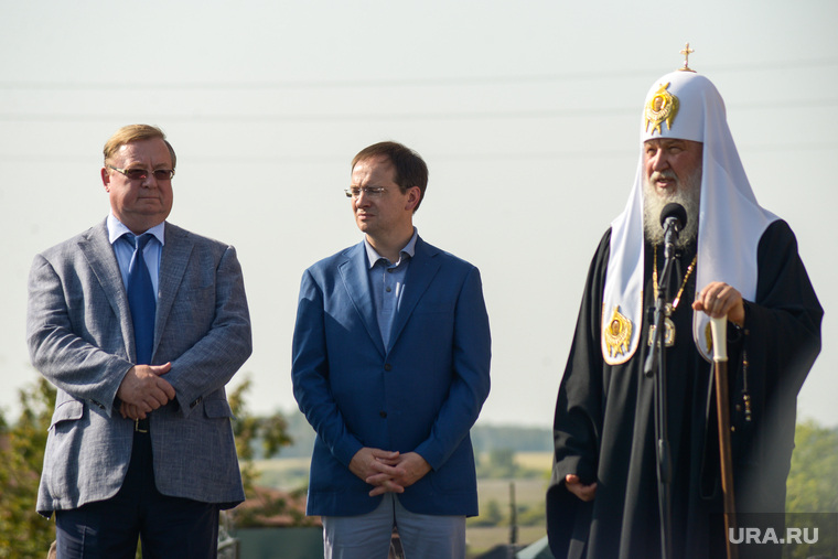 Визит Патриарха Кирилла  в село Батурино. Курганская область, степашин сергей, патриарх, православие